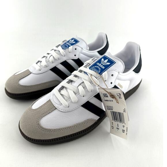 Adidas Women's Cloud White Core Black Gum Samba Original Shoes Size 9.5 - Picture 3 of 13